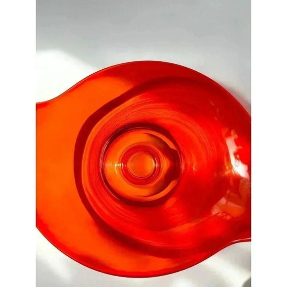 Epic Line Viking Glass Vintage Midcentury Hand Blown Glass Candle Holder - Picture 9 of 10